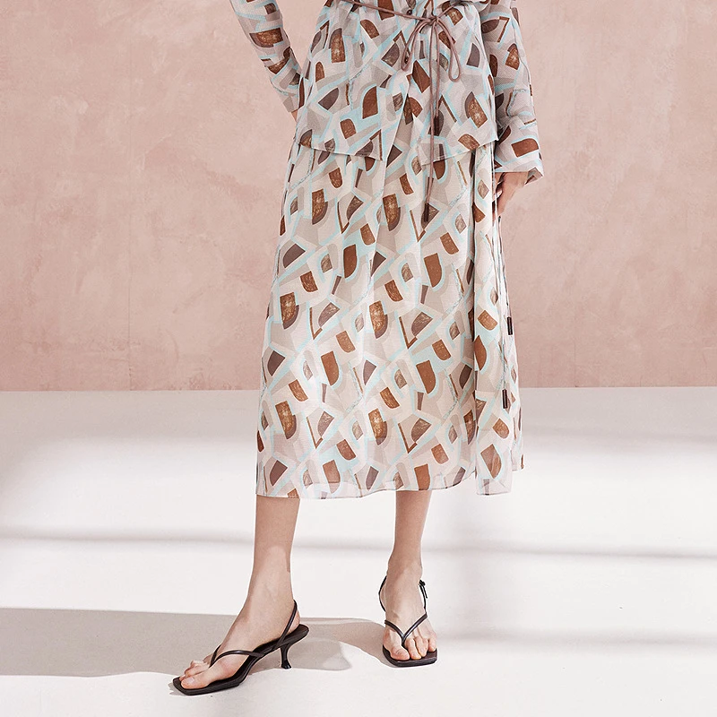 AM WEEKEND新款时尚简约碎花显瘦气质女士夏季复古半裙6E2606300