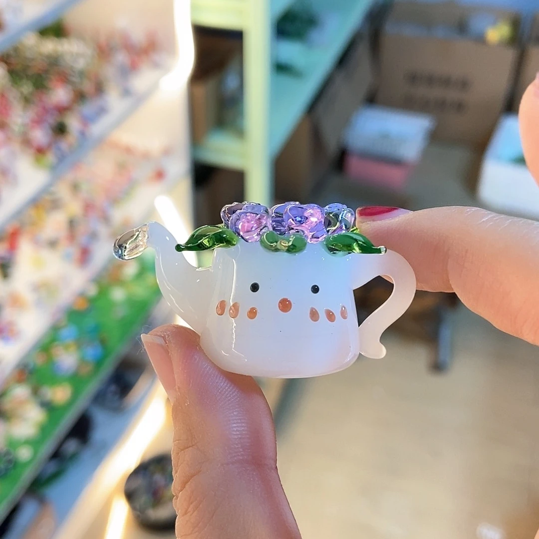 琉璃手工艺品花壶