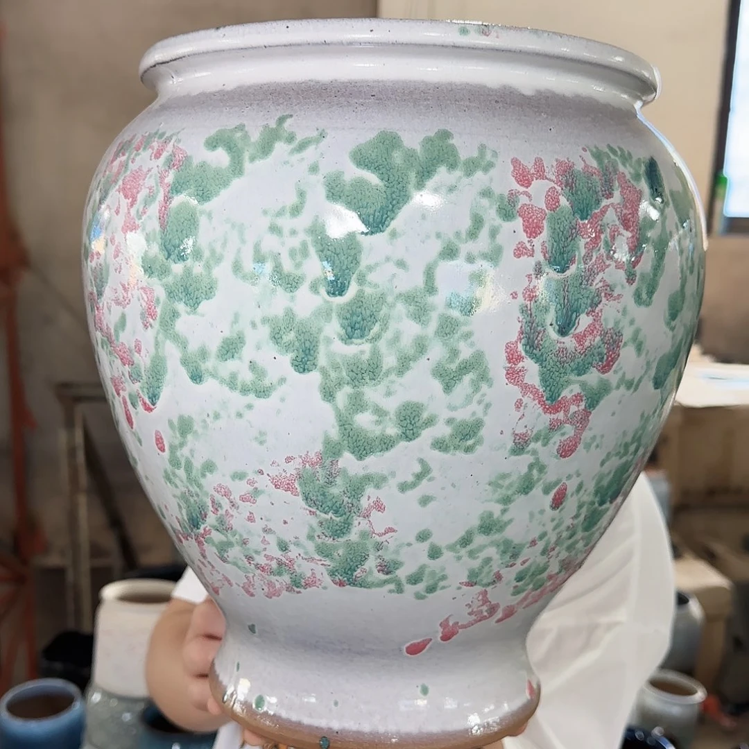 紫砂花盆高33口23.5