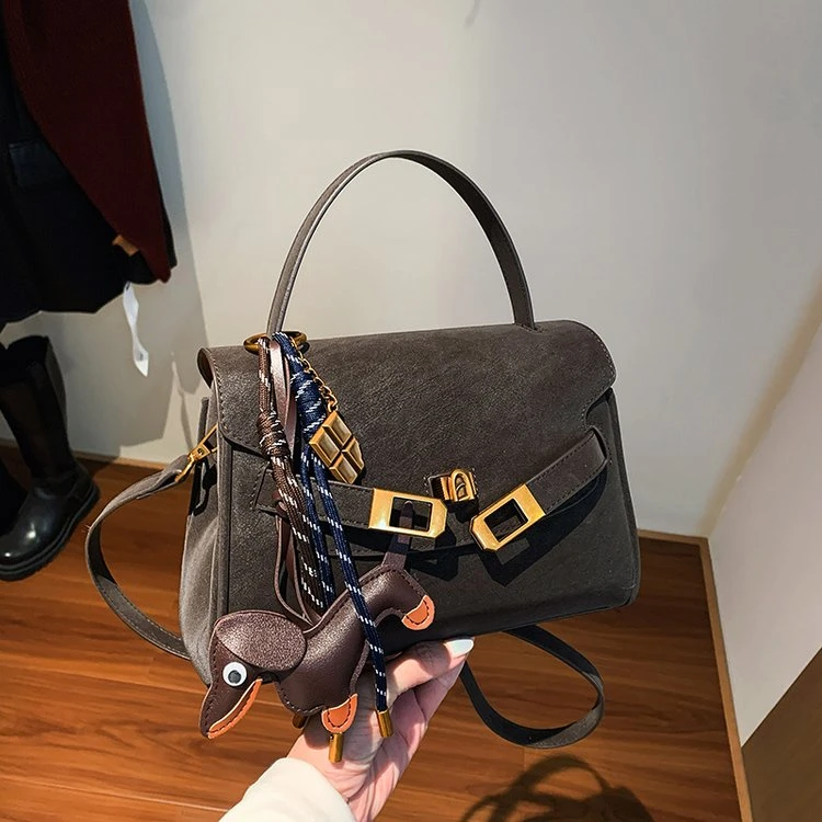 【小杜优选】小众邮差复古擦色做旧凯莉包包女单肩包斜挎包