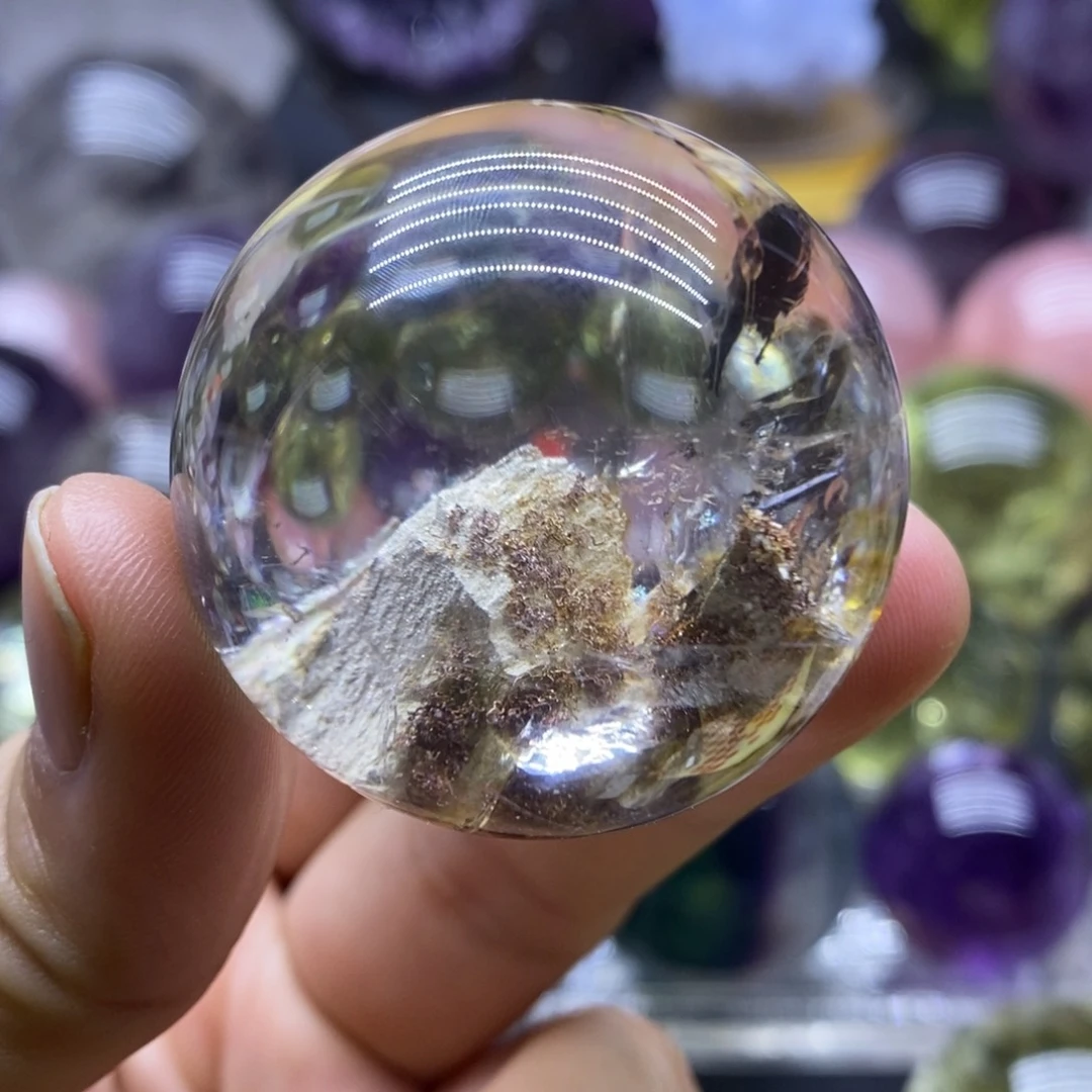 未镶嵌珠宝半成品水晶222高透红幽灵