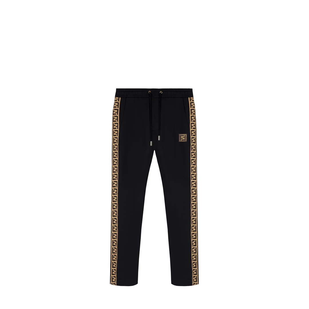 朗尼芬迪男士春夏新款老花运动裤轻奢经典休闲裤7319282315