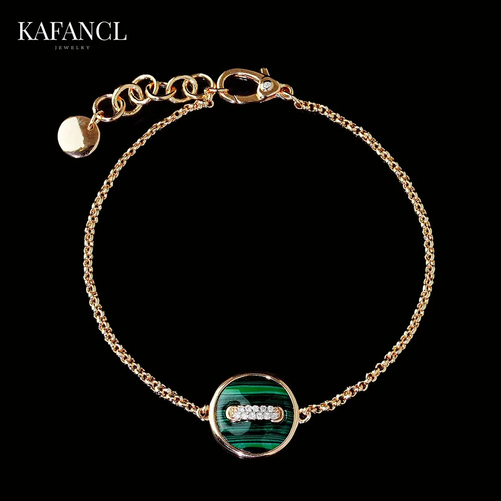 红楼 镀K金 纽扣镶嵌手链  ZF-C348