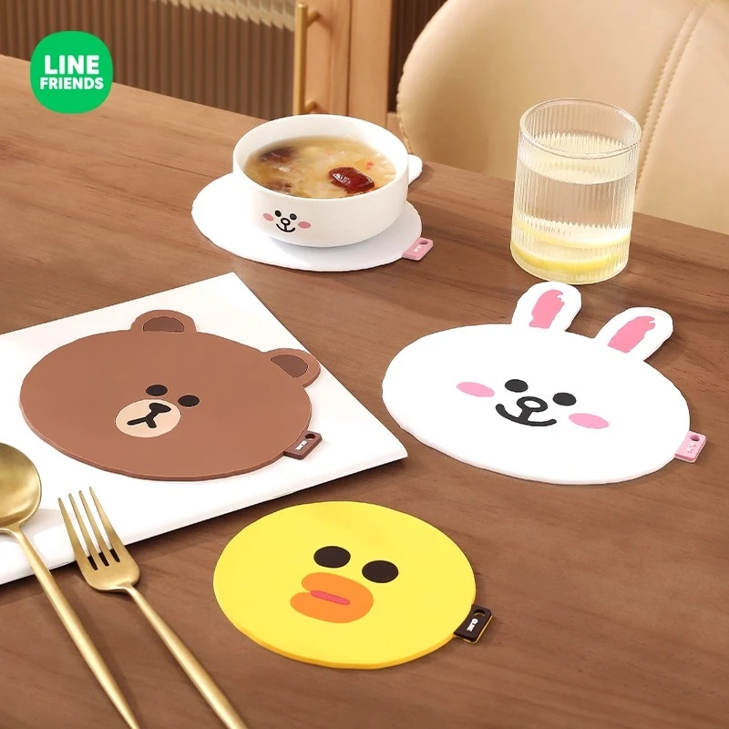 满朝佳-line卡通可爱隔热异形餐垫防水防油防烫防滑