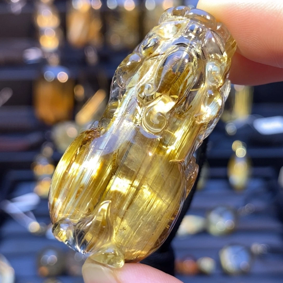 颈饰未镶嵌水晶钛晶貔貅吊坠