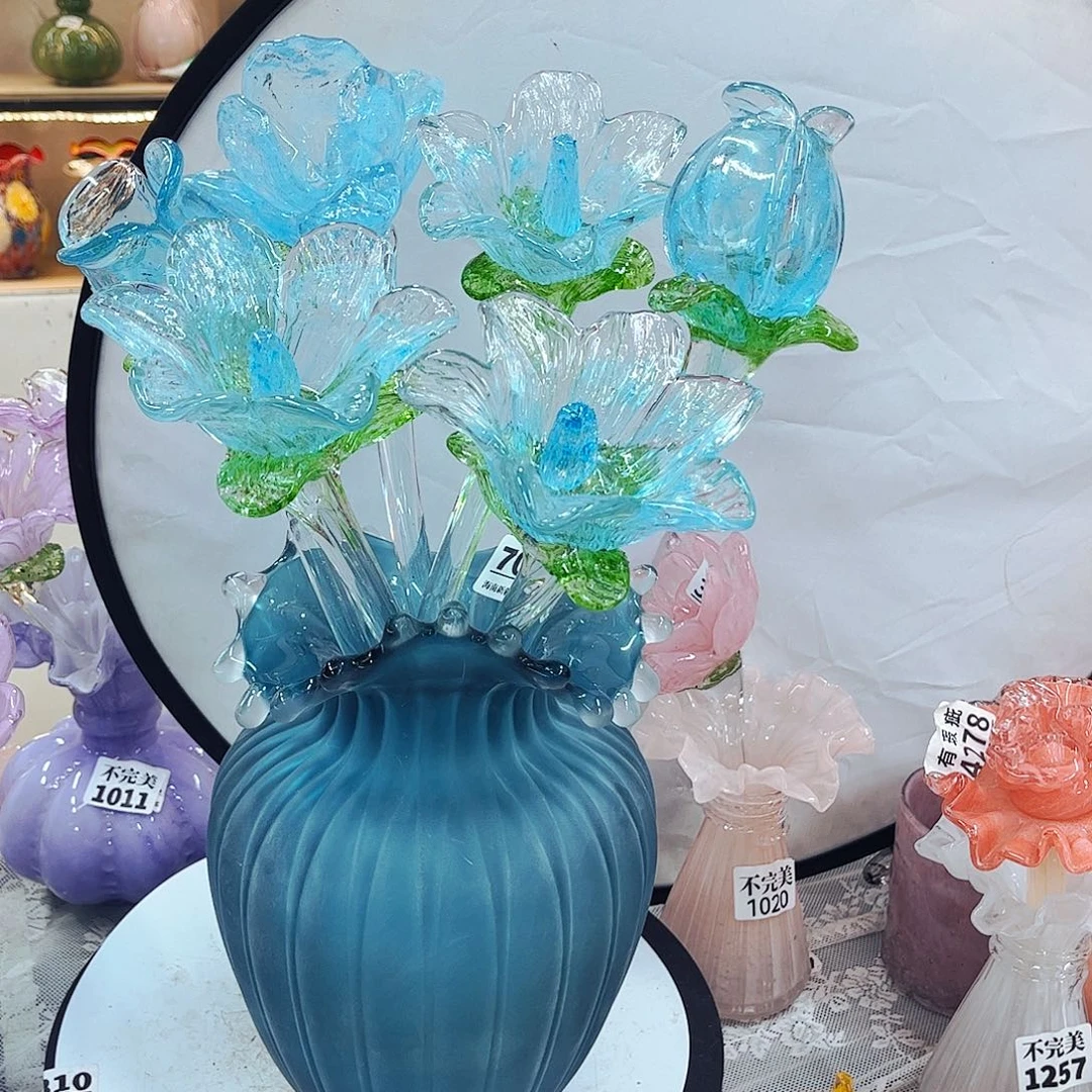 6花1瓶 家悦琉璃工艺品