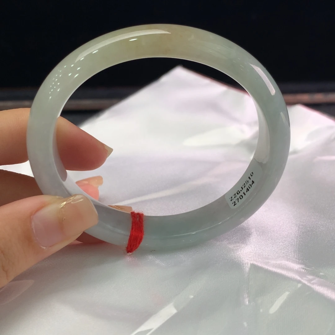 翡翠未镶嵌手镯缅甸A货翡翠 冰黄翡贵妃56 57