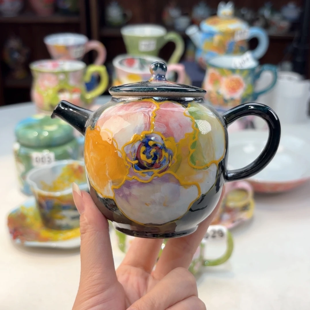 景德镇手绘高温釉下彩陶瓷茶具