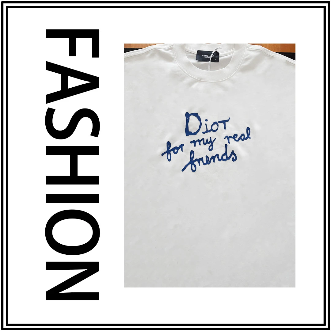 【迪家手绘字母款】夏季重磅潮牌宽松T恤手绘1029
