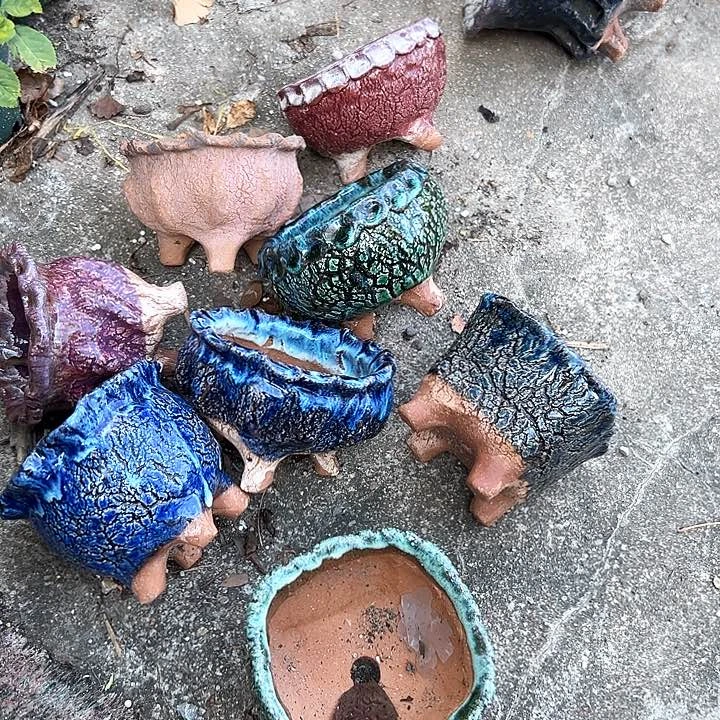 紫砂花盆次品颜色款式随机发