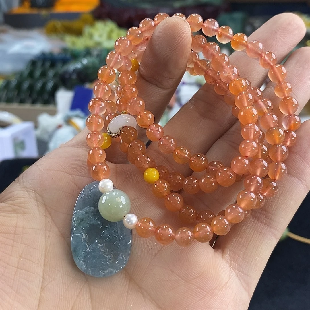 南红玛瑙颈饰未镶嵌朝珠