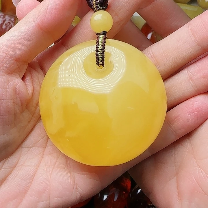 琥珀未镶嵌手链吊坠