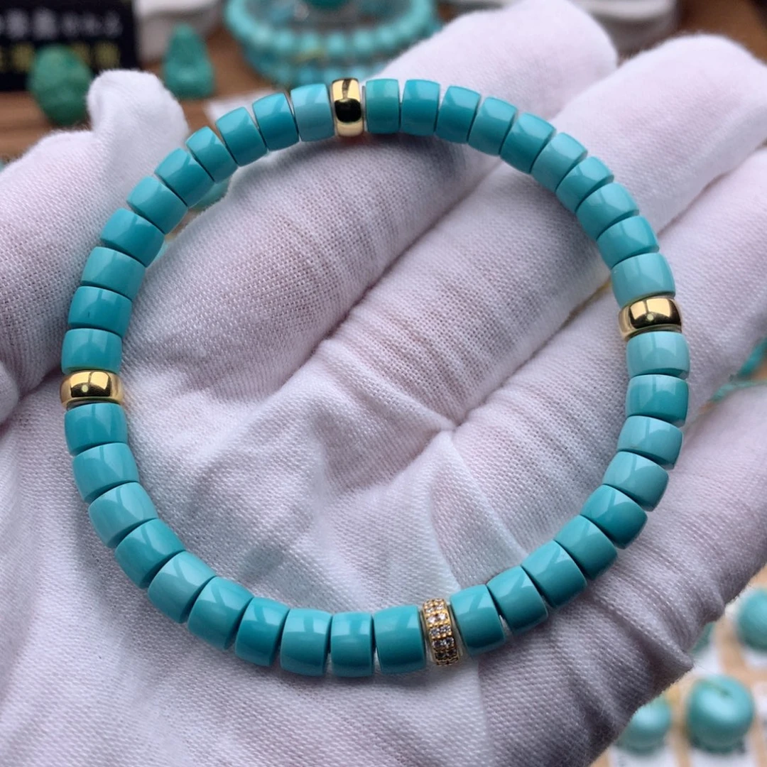 绿松石18K金镶嵌珠宝奇石