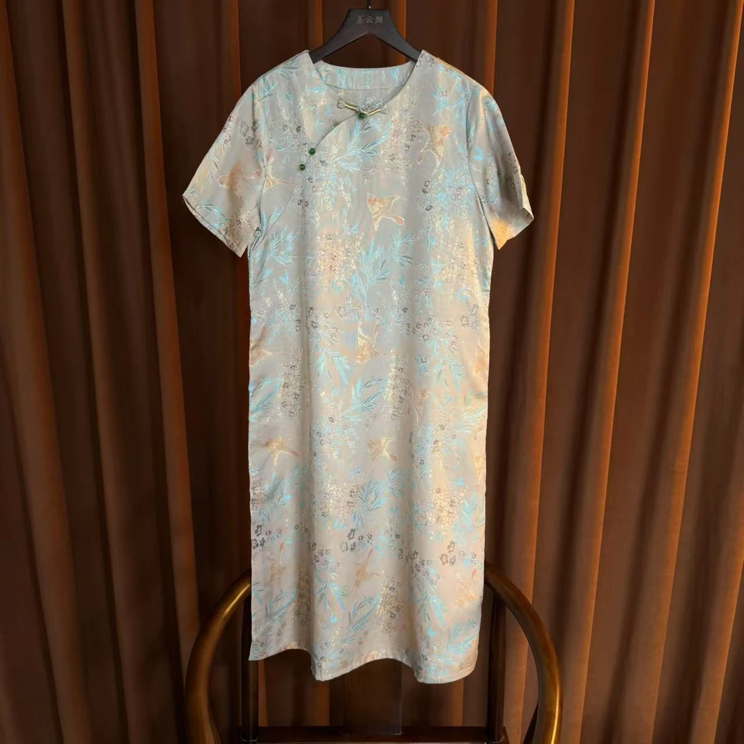 【锦悦丝府】相随新中式时尚国风复古气质连衣裙女装2025夏季新款