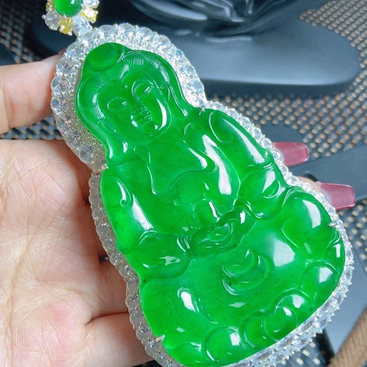 翡翠颈饰银S925镶嵌