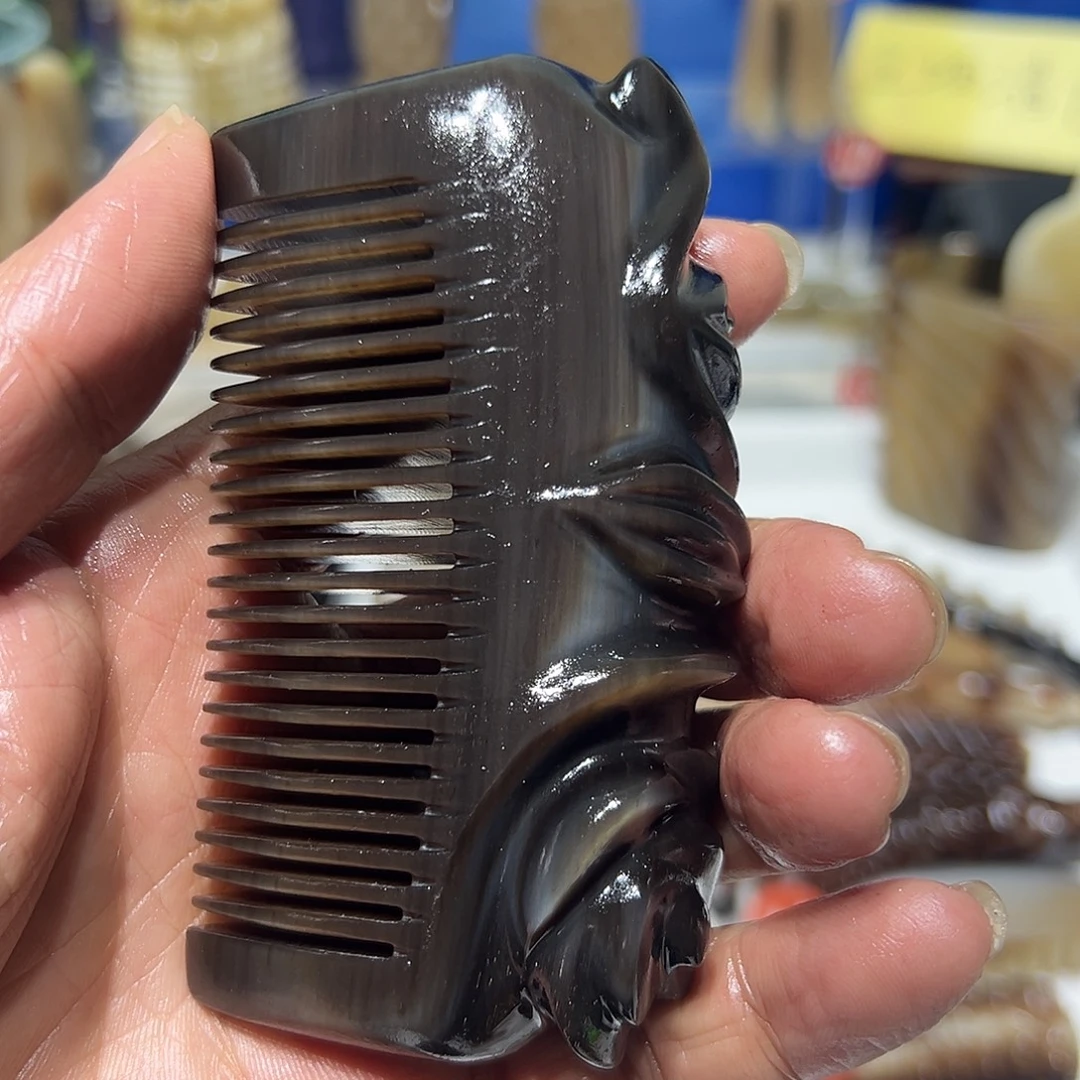 香榧木天然牛角一物一拍