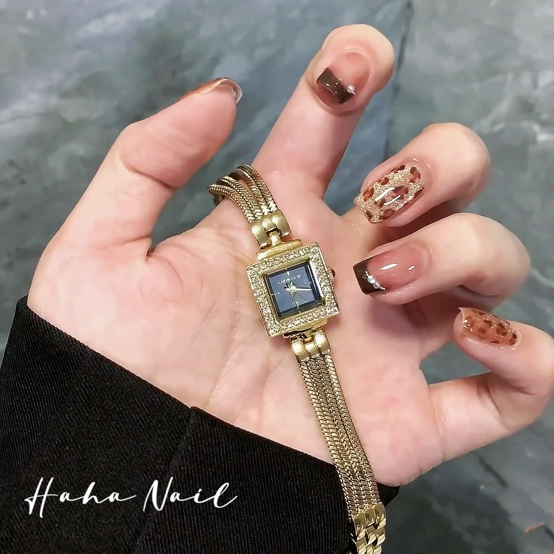 【小奶猫】穿戴甲 哈哈公主裸色贴钻高级感显白手工纯欲美甲