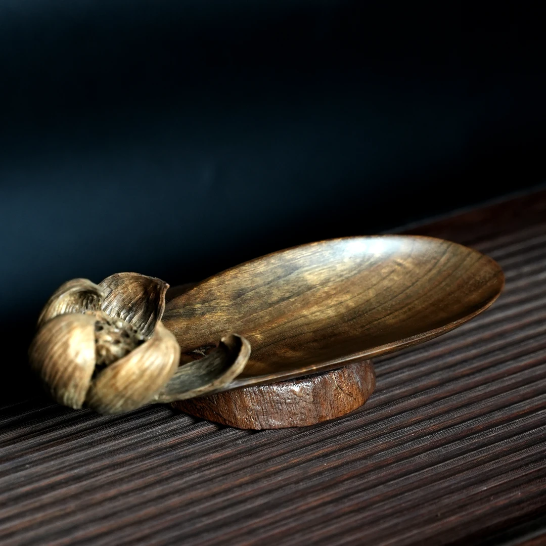 金丝楠木手工茶则B款