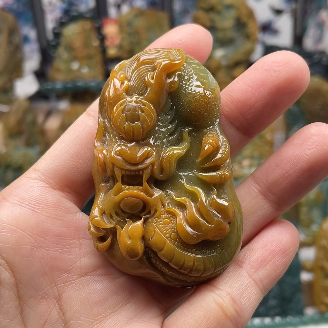 翡翠未镶嵌颈饰天然翡翠a货龙