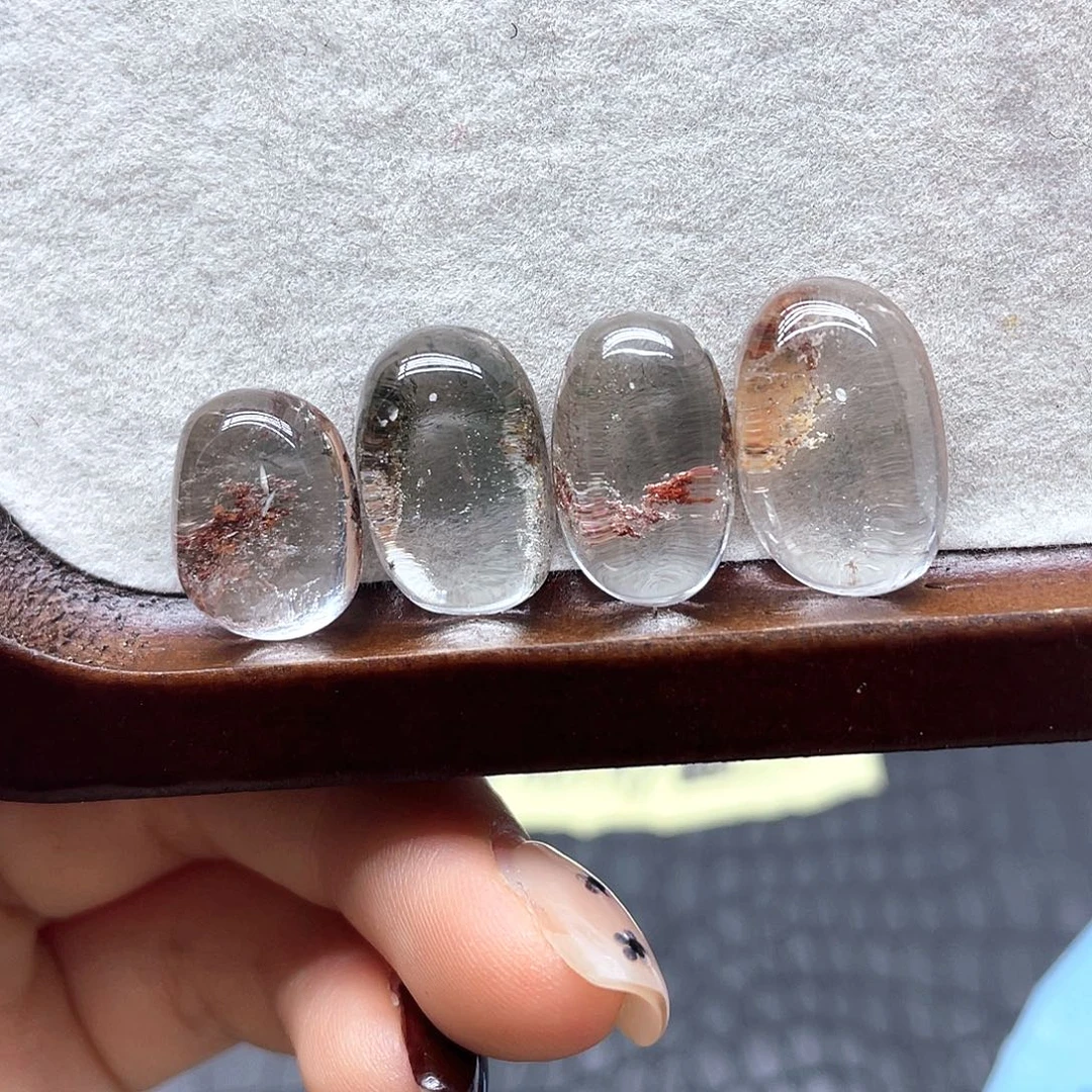 珠宝半成品水晶未镶嵌20幽灵蛋面四颗