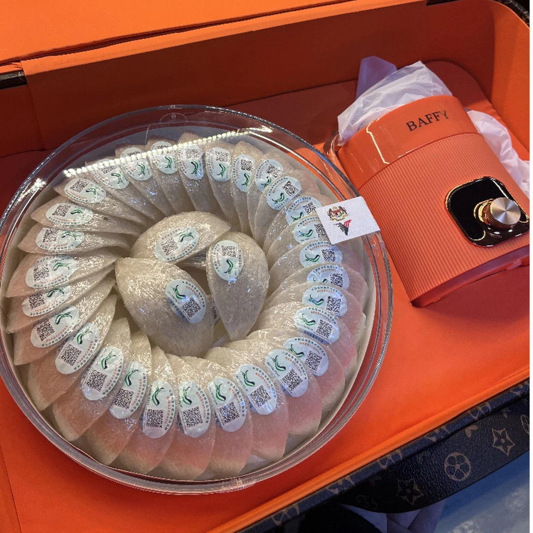 【樱桃妈妈推荐】精致爱马仕橙手提礼箱250g装（内含燕窝机）送礼佳选