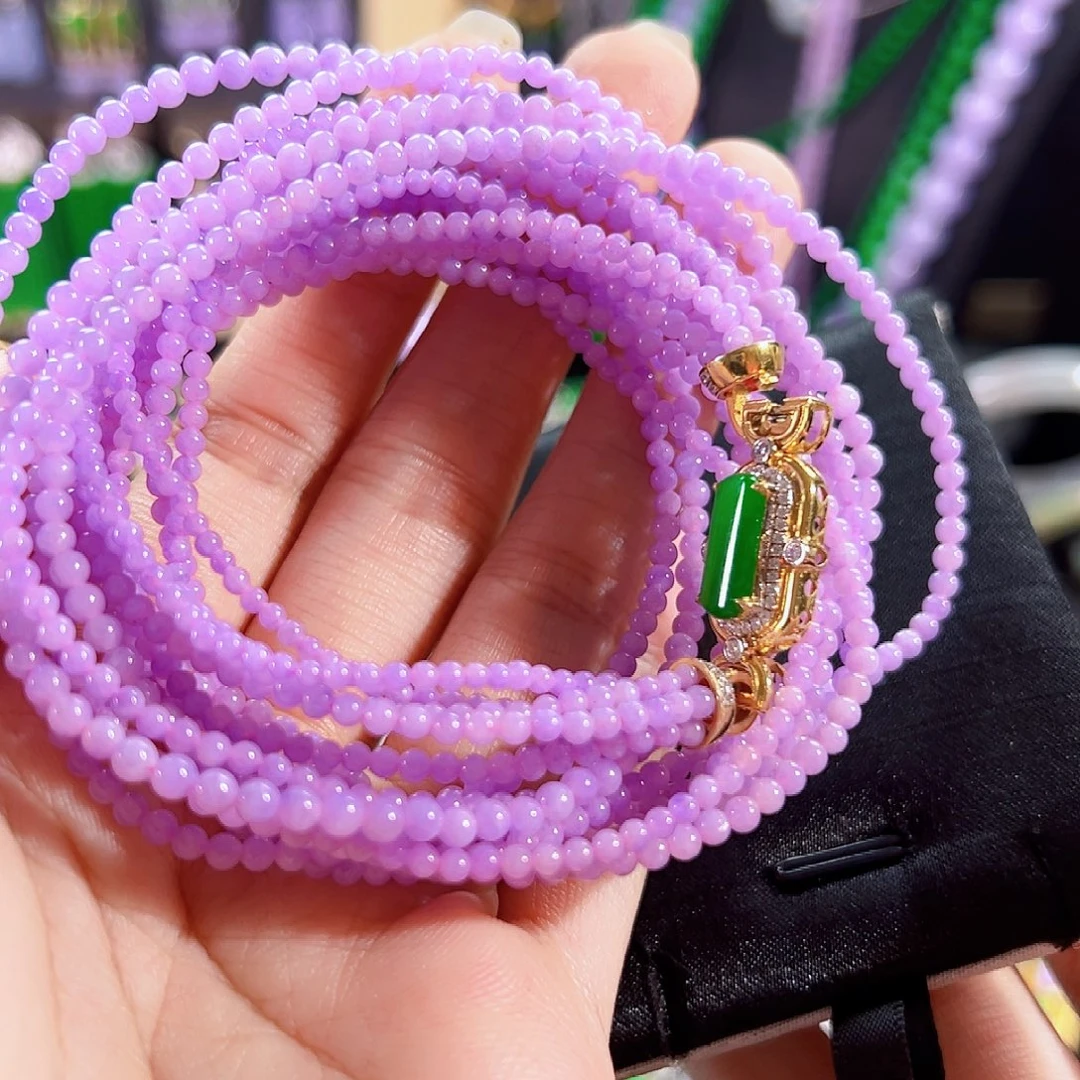 翡翠18K金镶嵌颈饰签收后24小时鉴赏期