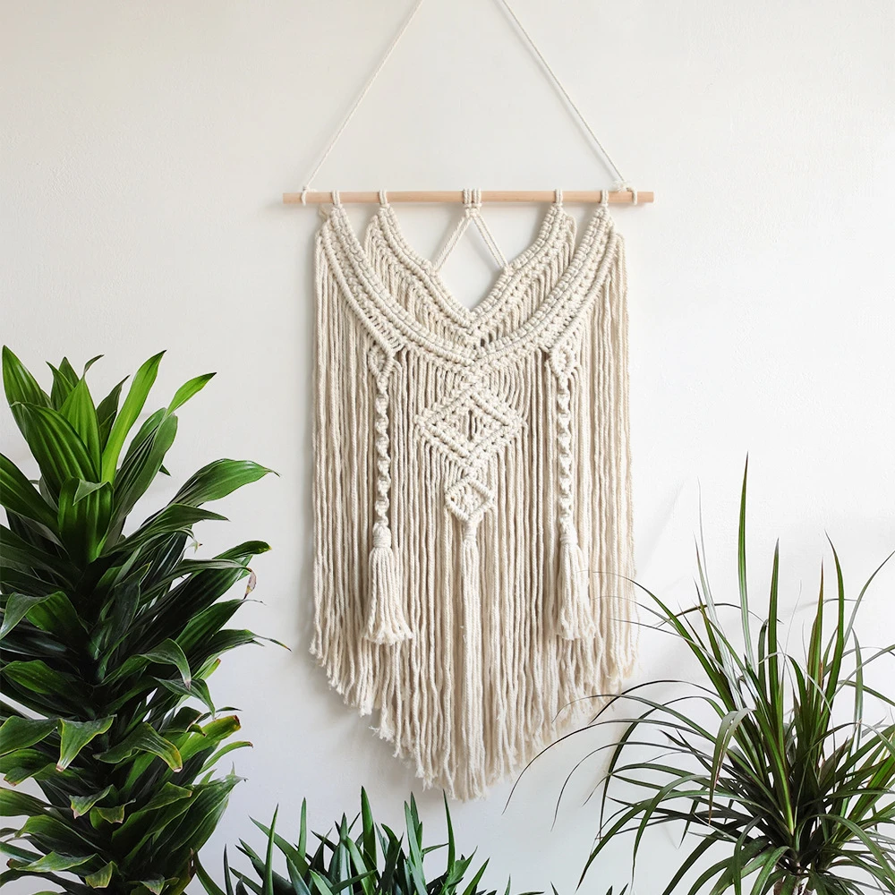 手工编织挂毯波西米亚简约北欧风家居壁饰创意纯手工绳编民宿