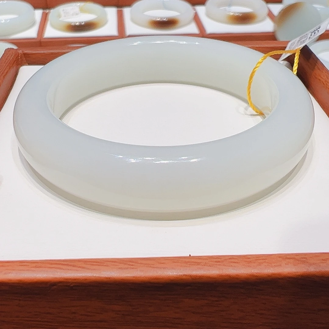 和田玉未镶嵌手镯羊脂白5253