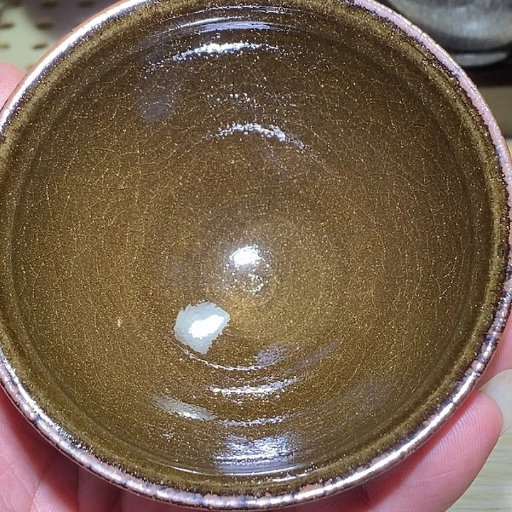 茶盏玲乌泥窑柴烧玉子作品