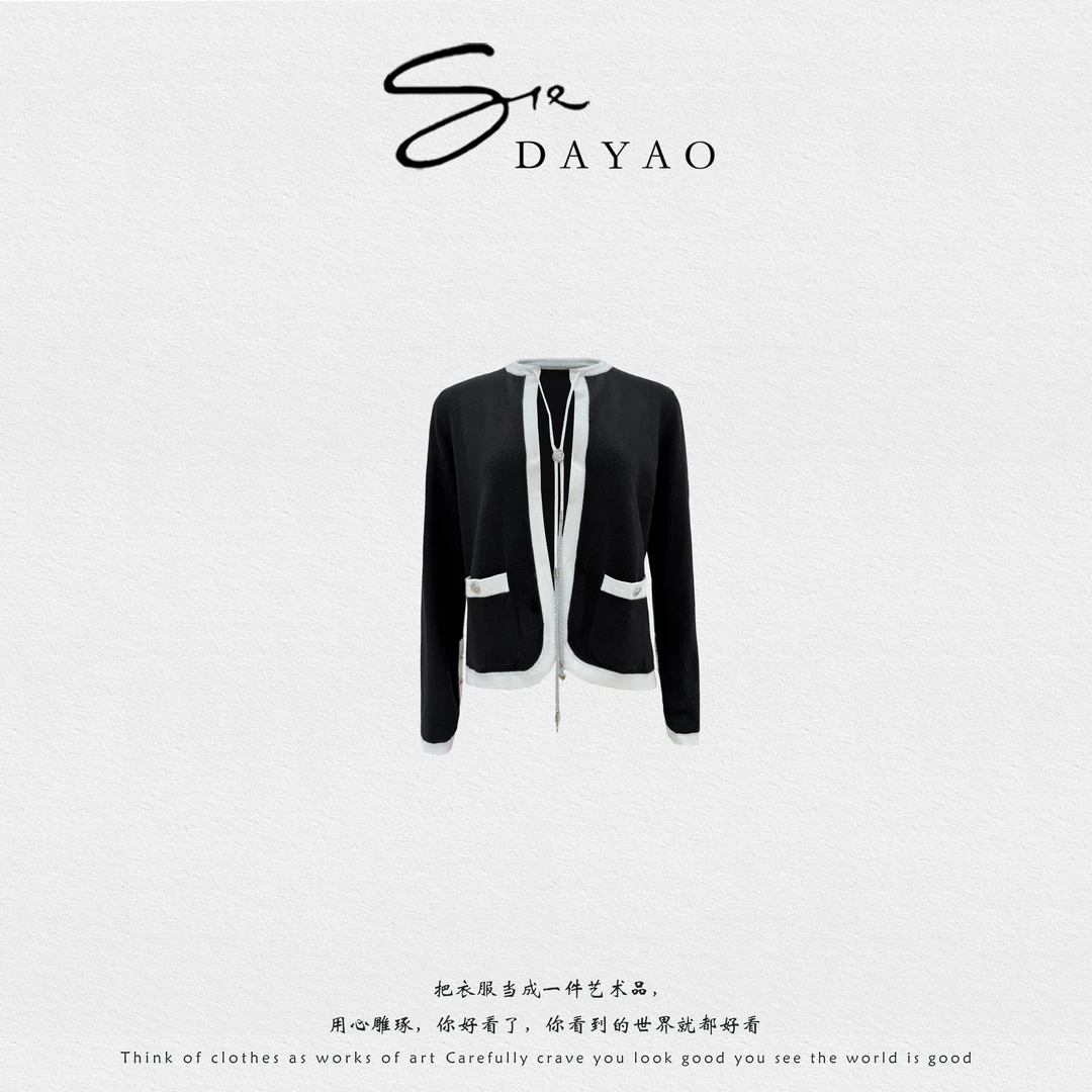 「DAYAO」25s百搭薄款轻奢设计师常规款毛针织衫简约WYAF25936