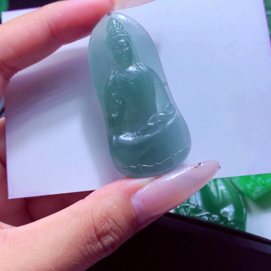 定制翡翠未镶嵌天然缅甸翡翠A货毛货挂件