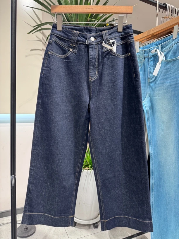 春季新款阔腿牛仔阔腿裤高腰显瘦女裤