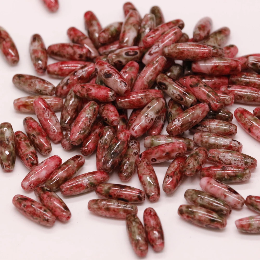 梭珠毕加索拉丝猫眼磨砂玻璃珠国产散珠DIY串珠配件