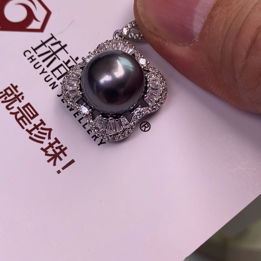 颈饰银S925镶嵌海水珍珠