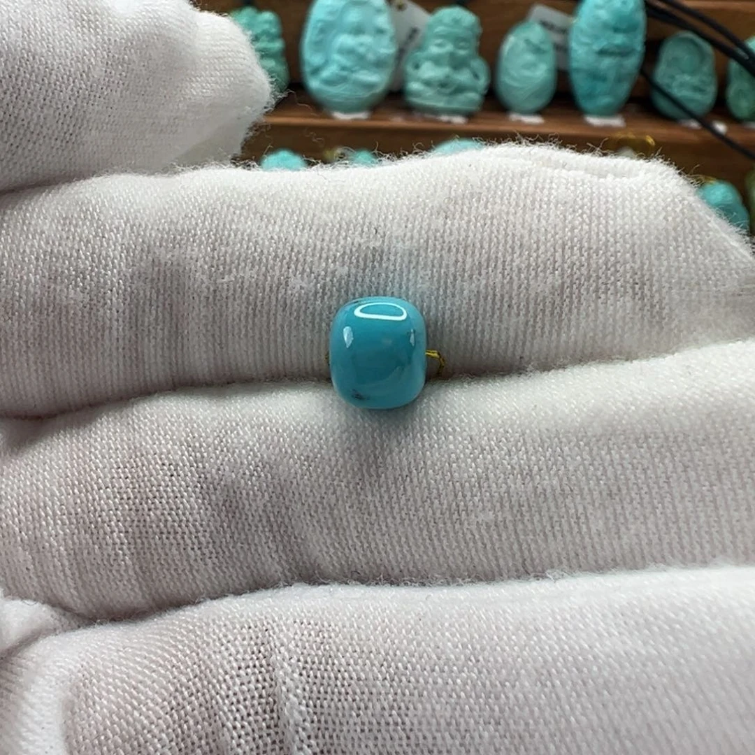 绿松石未镶嵌老型珠7.5mm