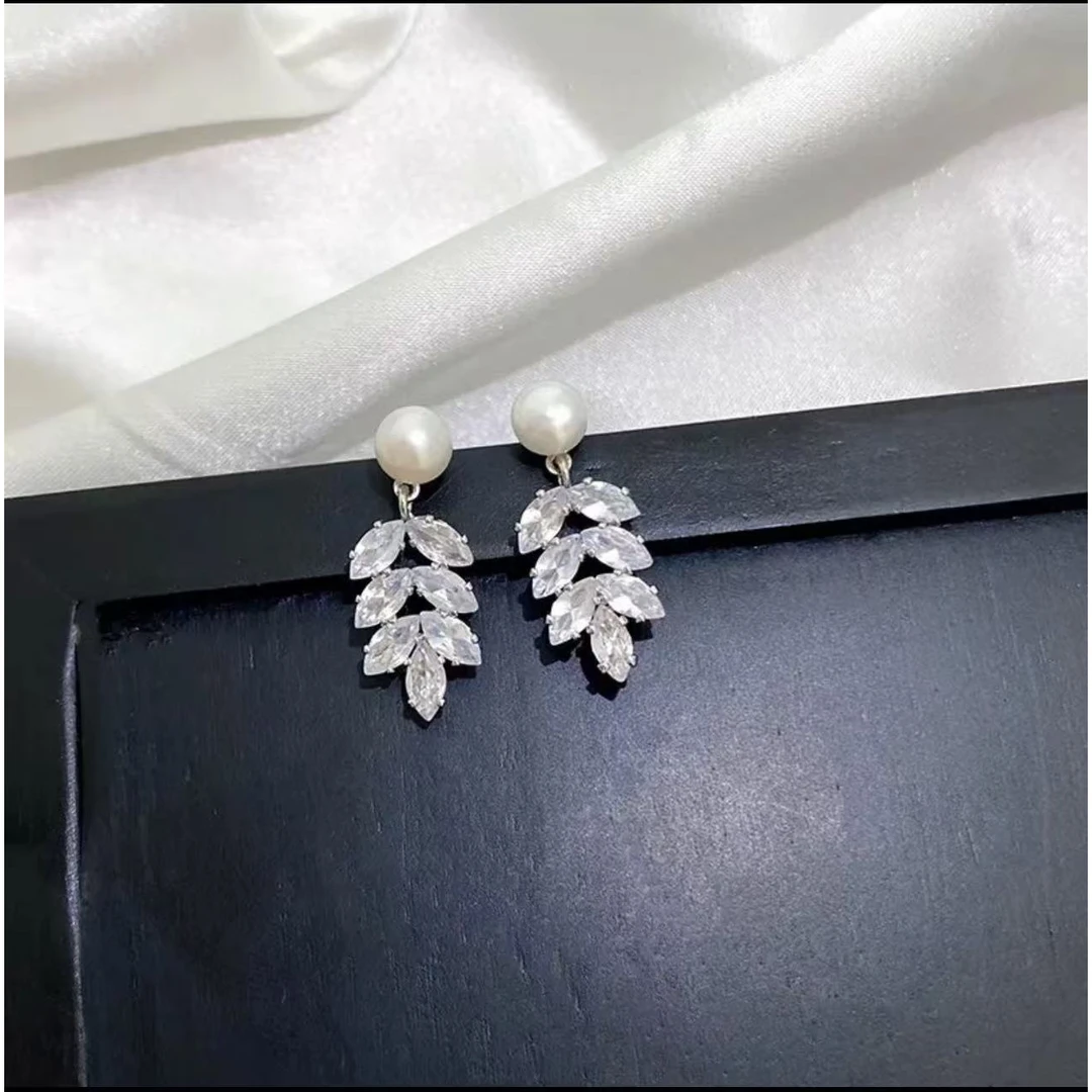 铜合金锆石耳饰 麦穗流苏耳环女轻奢小众设计感高级耳钉新款爆款