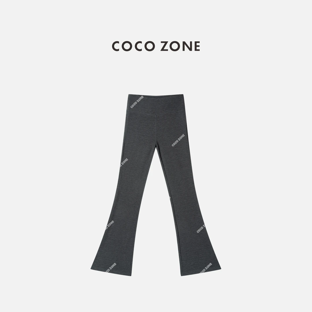 COCO ZONE 刘一一 时尚女士显瘦微喇裤简约百搭休闲裤CC2C2110