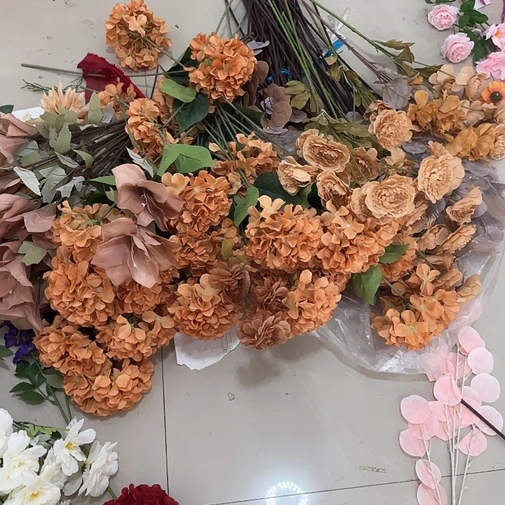 150支，仿真特价咖色花