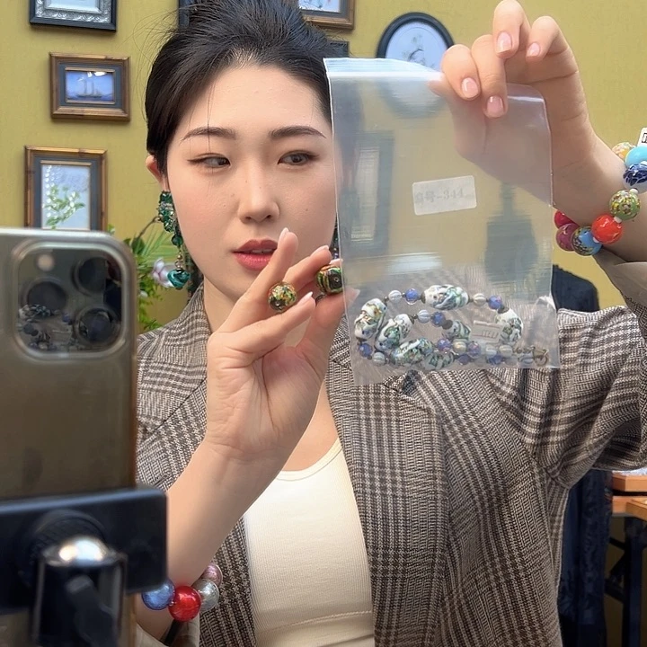 琉璃颈饰?****y编号344 项链耳夹