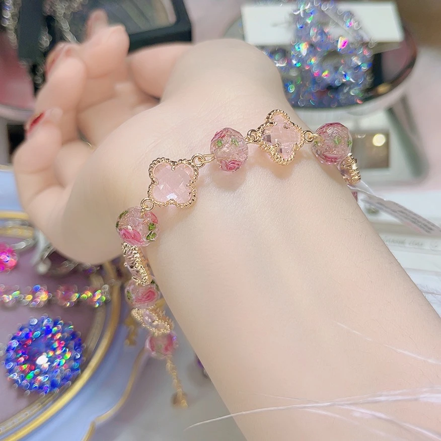 钛钢琉璃手链 913玫瑰庄园手链