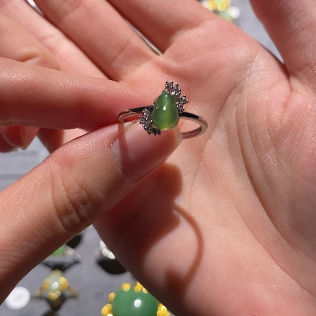 紫****和田玉（碧玉）未镶嵌戒指