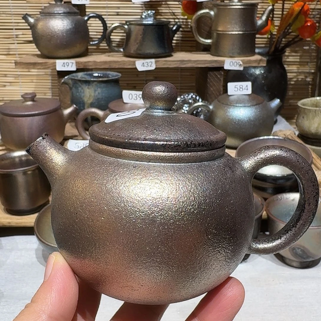 壶建水紫陶紫泥柴烧壶