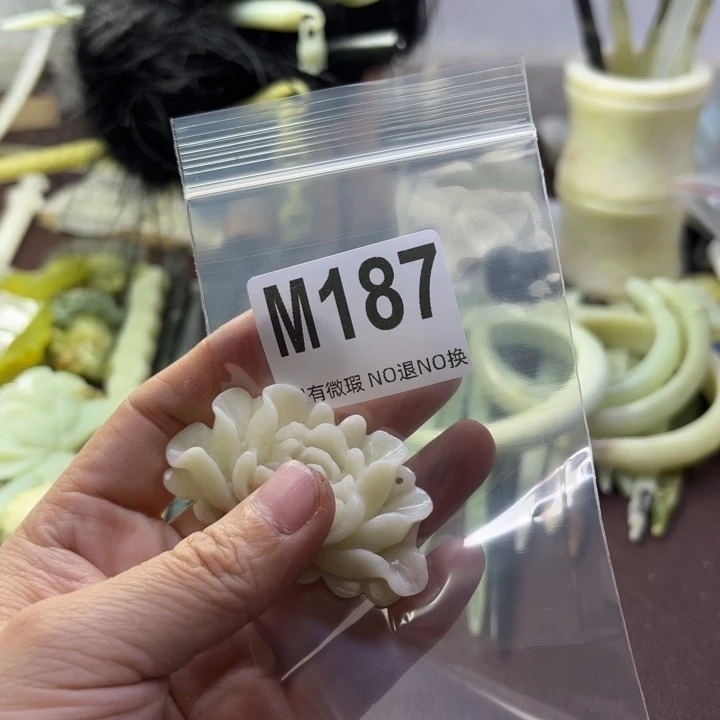 蛇纹石玉发饰合金筱****H