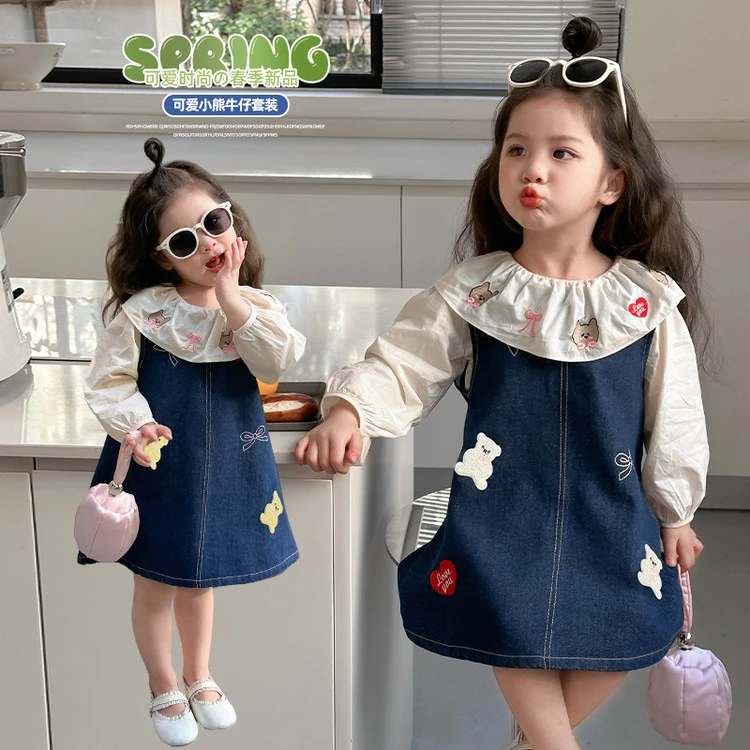 春秋套装洋气背带裙宝宝春季2025春款 数据好上架就能卖