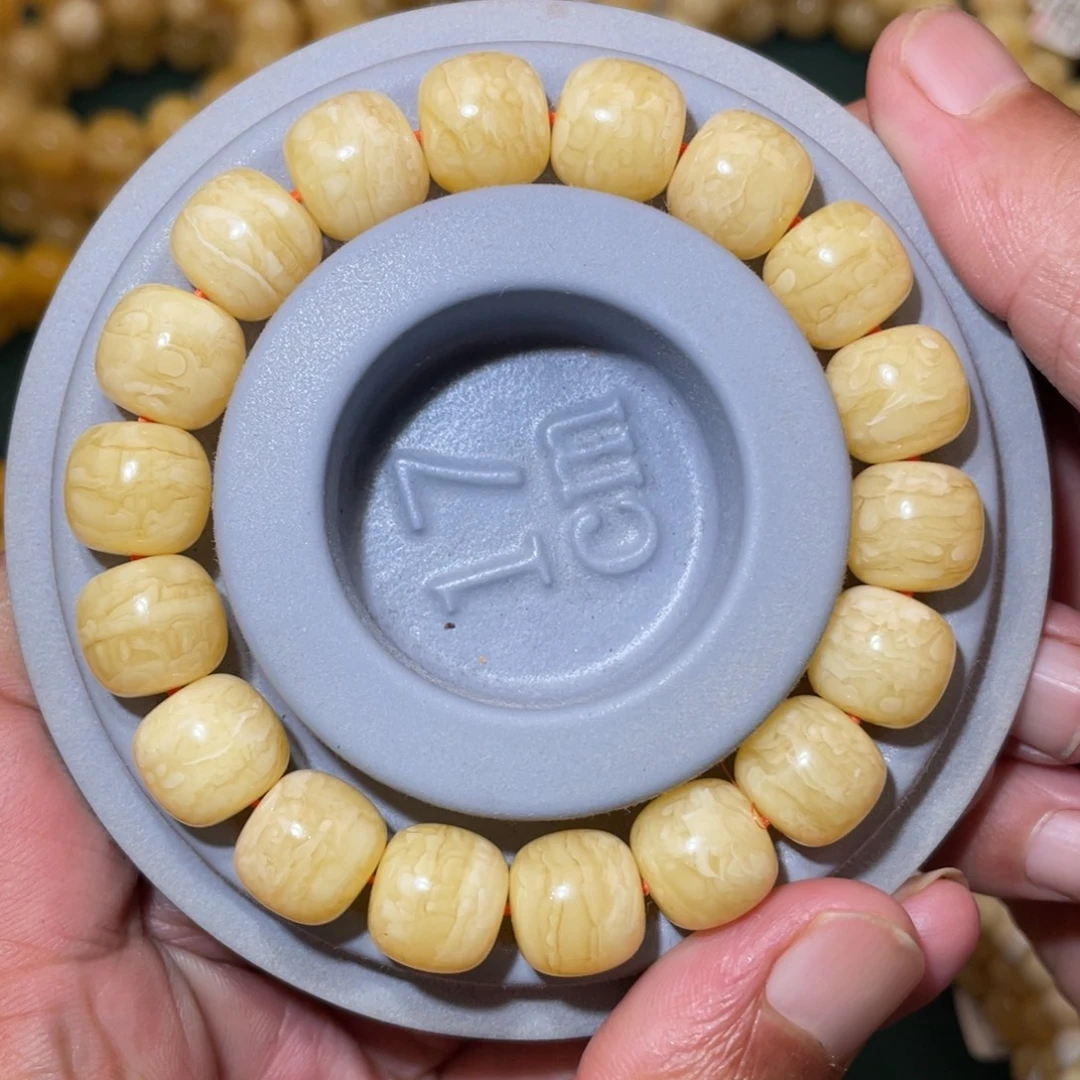 未镶嵌蜜蜡珠宝奇石12mm俄同料虎皮老型手串特价