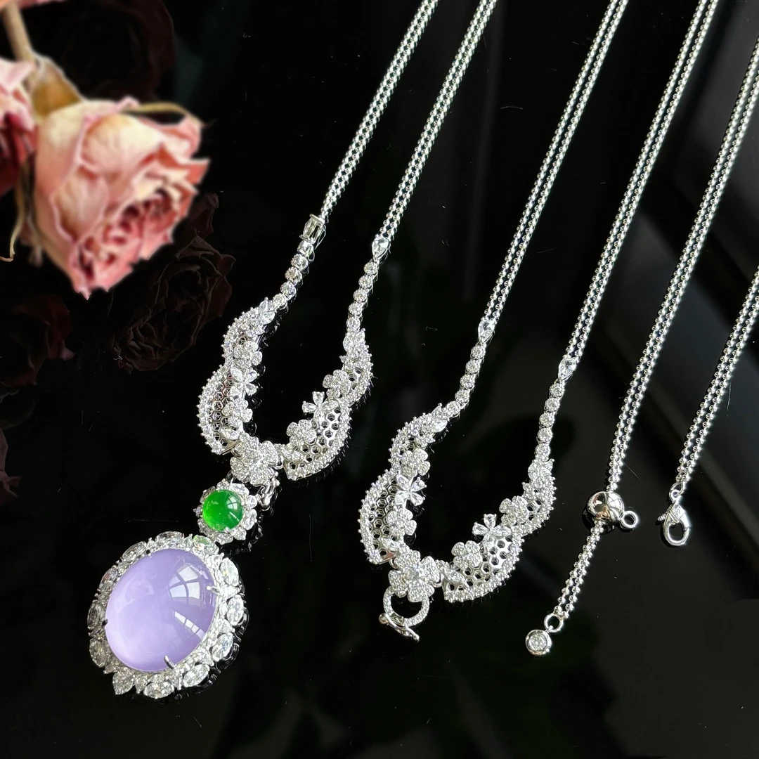 链子925银合成锆石 VISING蕾丝百搭链锁骨链爆闪万能链DIY项链