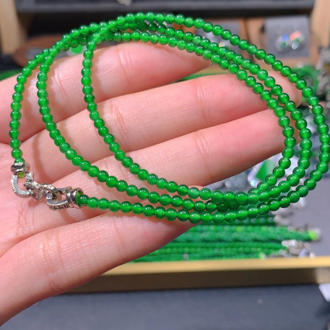 翡翠手链未镶嵌天然翡翠