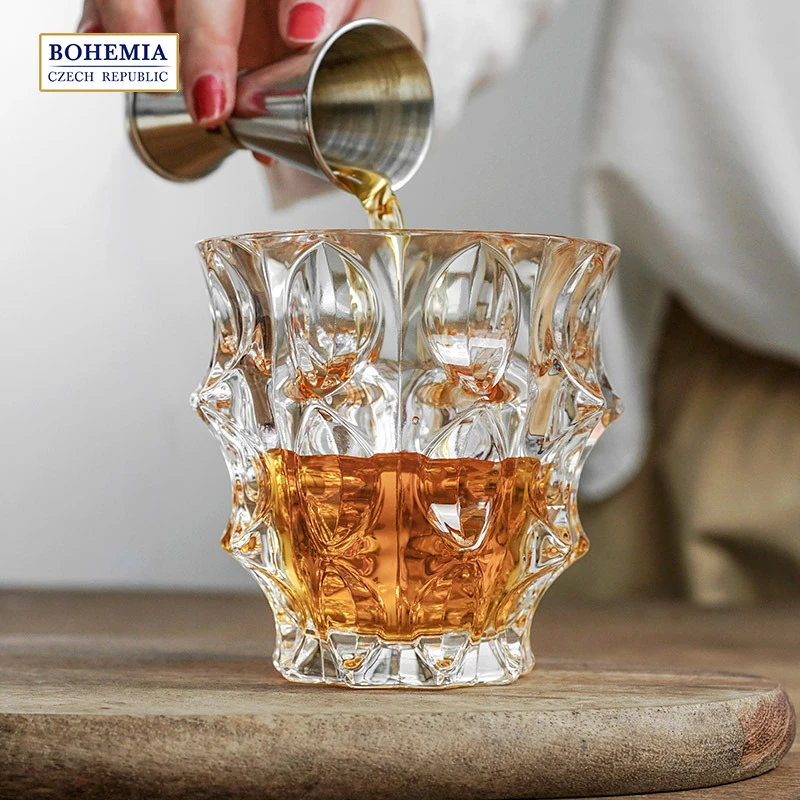 捷克BOHEMIA进口 水晶玻璃威士忌杯 个性创意啤酒杯洋酒杯子高档