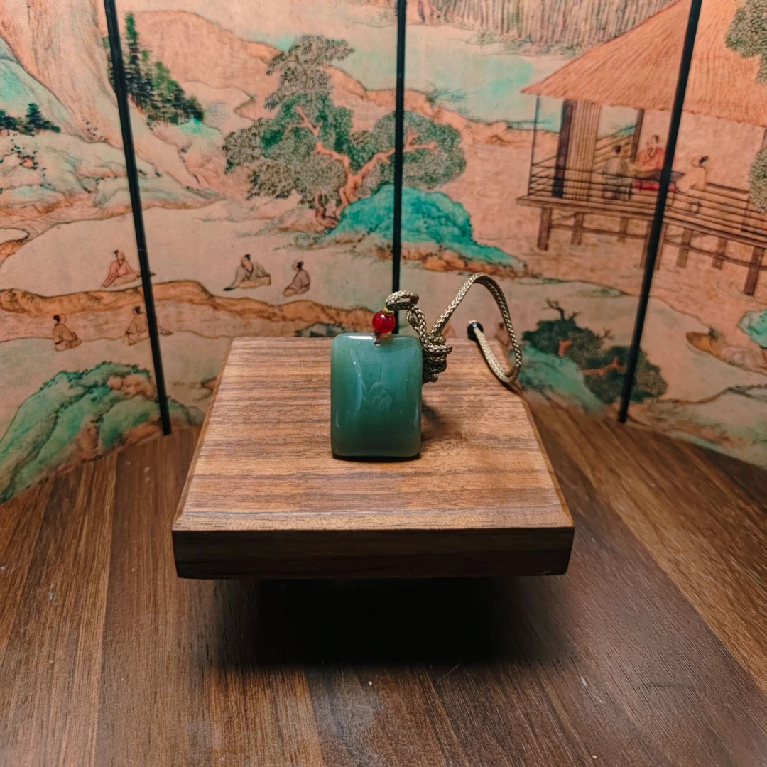 Z和田玉无事牌吊坠1577