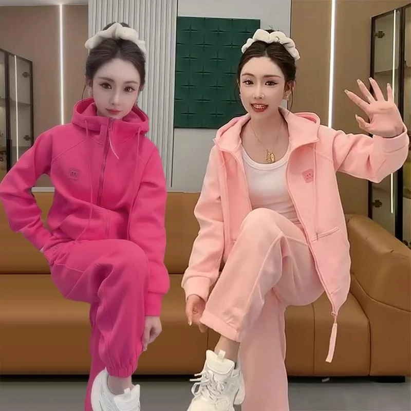 2025时尚运动服套装女春秋新款洋气卫衣显高卫裤减龄休闲一整套